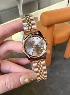 ibso名牌新款正品女士手表轻奢百搭镶钻小众简约气质圆形时尚