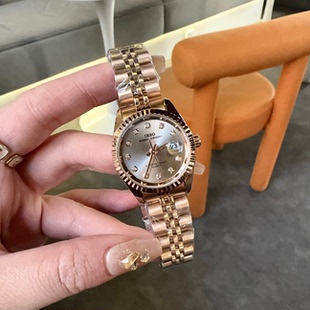 女士手表轻奢百搭镶钻小众简约气质圆形时尚 ibso名牌新款 正品