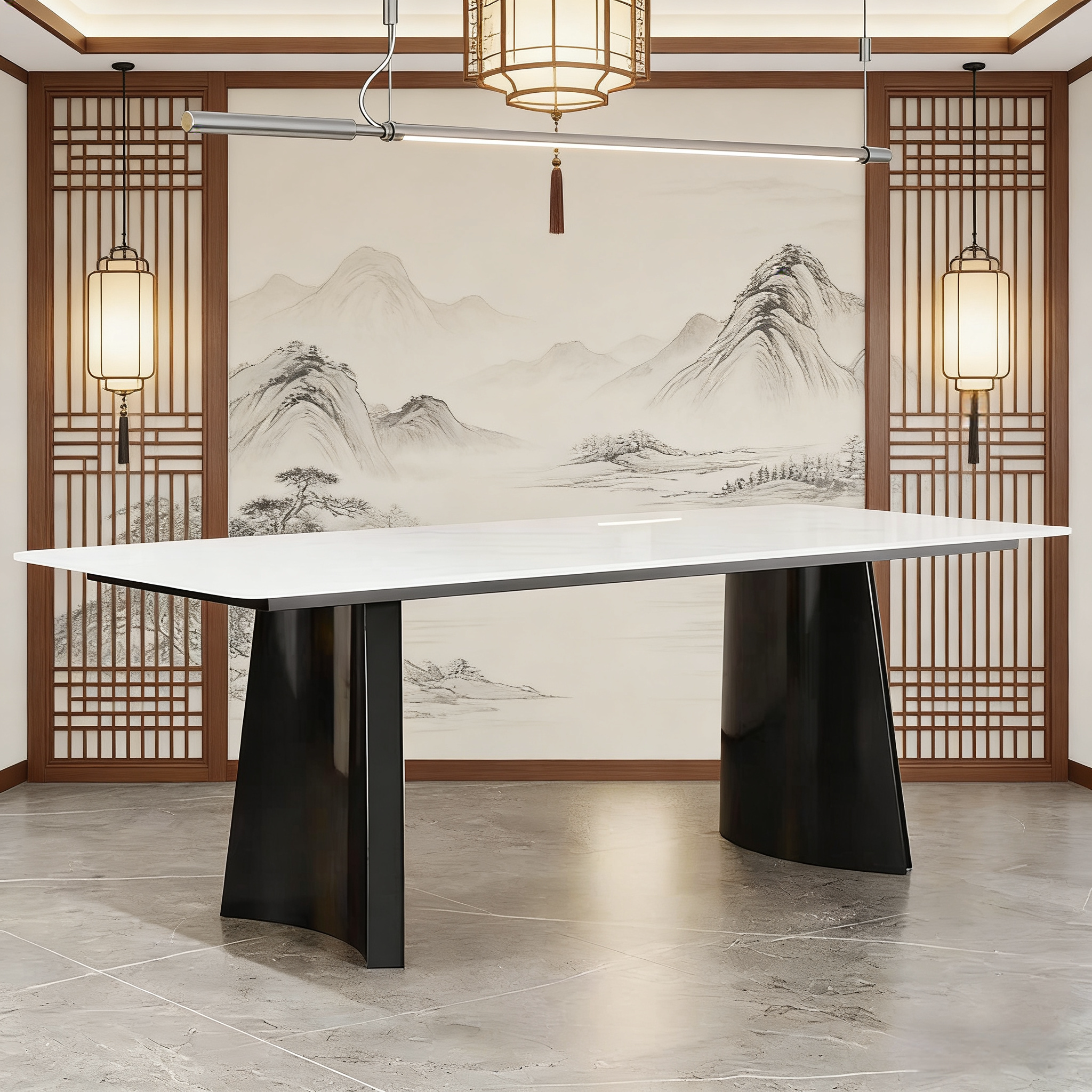 大板桌腿金属桌架餐桌腿支架电脑桌创意桌子腿定制办公桌支撑脚架