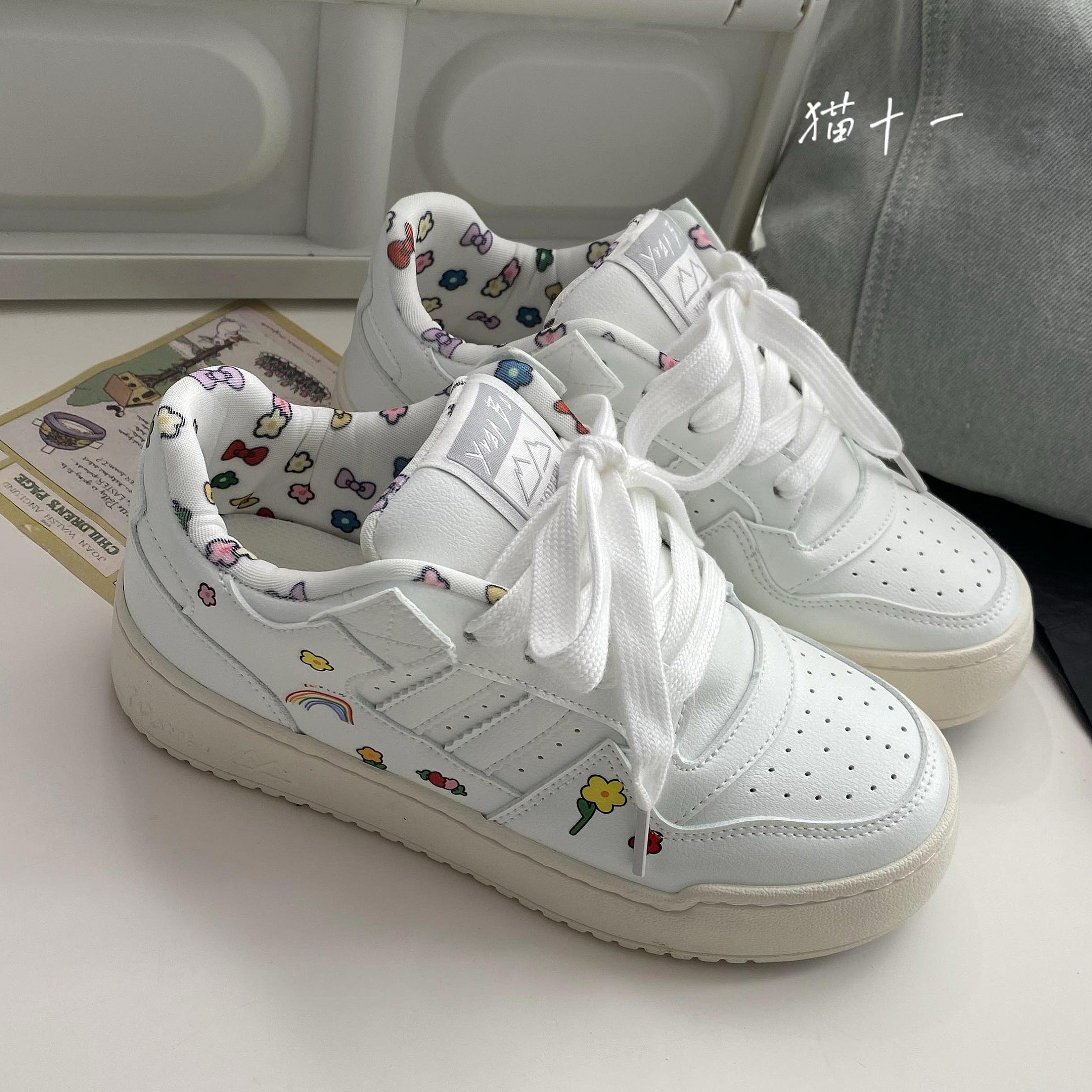 猫十一百搭小白鞋ins韩版