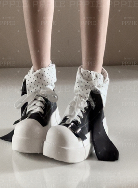 PPPIE 冷黑雨季 6.5cm 圆头小厚底！