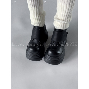 9.8cm厚底微擦色短靴 PPPIE 保护掌中宝