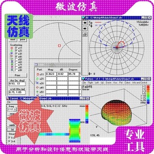 天线设计分析Smith微波电路微带线射频高频计算基带仿真