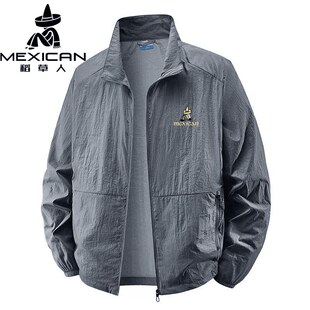 外套钓鱼薄透气防晒服 紫外线户外男士 稻草人防晒衣男夏季 冰丝新款