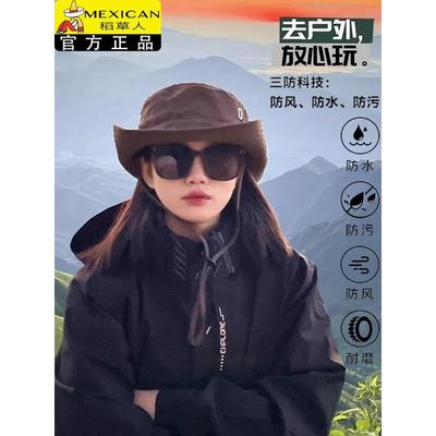 稻草人冲锋衣男款秋冬季情侣外套