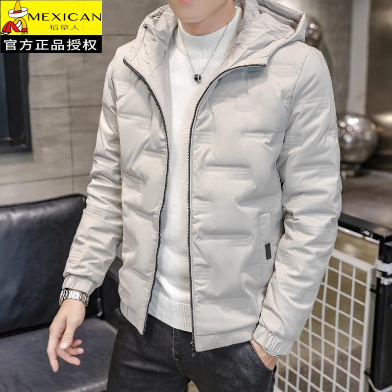 稻草人羽绒服男2025年新款冬季短款薄款外套加厚百搭休闲冬装潮