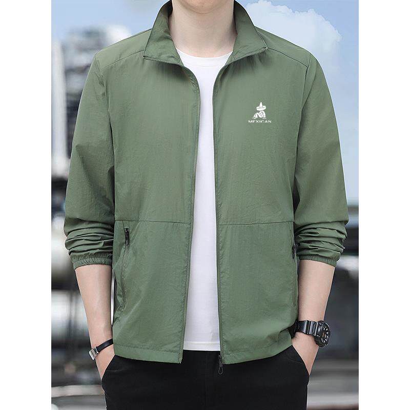 稻草人冰丝防晒衣男士夏季皮肤衣防紫外线立领薄款钓鱼防晒服外套图片