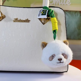 卡通可爱熊猫头包挂潮萌挂件成都随手礼男背包挂饰圣诞节小礼物女