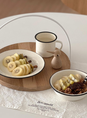 瑞典代购Sagaform北欧ins风点点Doris搪瓷马克杯咖啡杯沙拉碗碟子