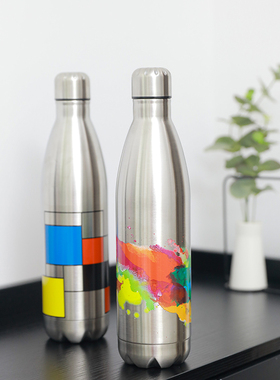 德国产KONITZ 艺术极简热水瓶不锈钢运动水杯保冷保温水瓶子750ml