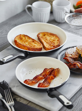 美国 GreenPan 黑色陶瓷不粘涂层加固耐用健康平底锅煎锅燃气用