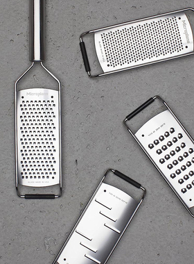 美国 Microplane 不锈钢专业厨房擦丝器蔬菜刨丝柠檬刨屑生姜磨泥