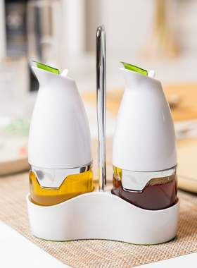 美国 Prepara 防滴漏玻璃油瓶家用油壶醋酱油瓶子厨房调料瓶套装