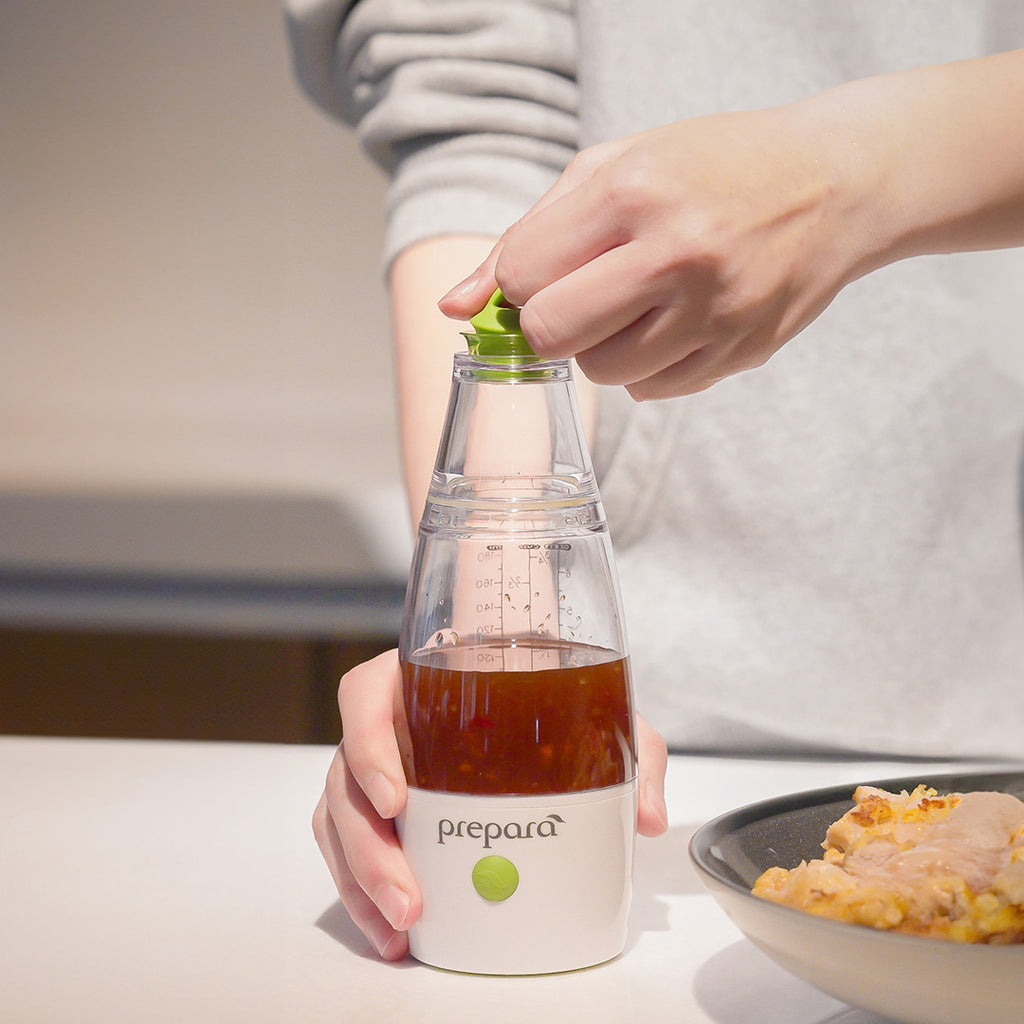 美国 Prepara电动搅拌混合油瓶家用塑料油壶醋酱油瓶子厨房调料瓶