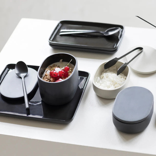 比利时品牌Serax 带盖收纳罐子食品托盘子皂液器陶瓷小碗上菜碟子
