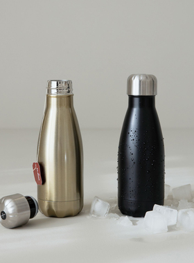 瑞典代购 Sagaform便携防漏户外运动不锈钢保温水瓶杯子钢瓶260ml