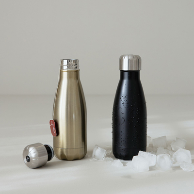 瑞典代购 Sagaform便携防漏户外运动不锈钢保温水瓶杯子钢瓶260ml