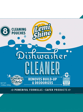 现货 美国Lemi Shine 洗碗机专用洗涤剂机体清洁除异味清洗剂 8粒