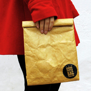 英国 Luckies棕色牛皮纸质午餐袋便当包防水野餐包环保食品打包袋