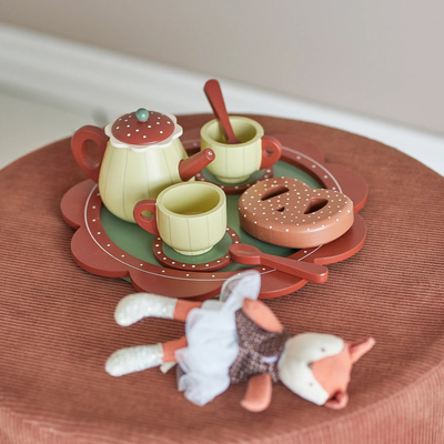 丹麦代购Bloomingville木质过家家下午茶玩具套装儿童房装饰摆件