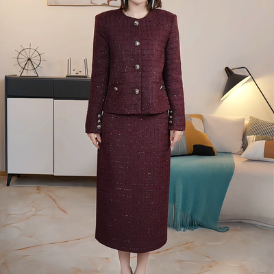 外套【撤柜清仓】L短款长袖时尚短外套小香风复古港风单外套 L1