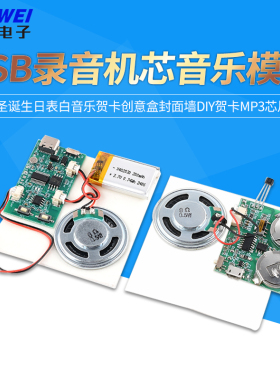 圣诞生日表白音乐贺卡创意盒封面墙DIY贺卡MP3芯片USB录音机芯