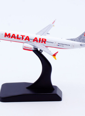 JC Wings 1:400 马耳他航空 波音B737-MAX8 9H-VUA 合金 飞机模型