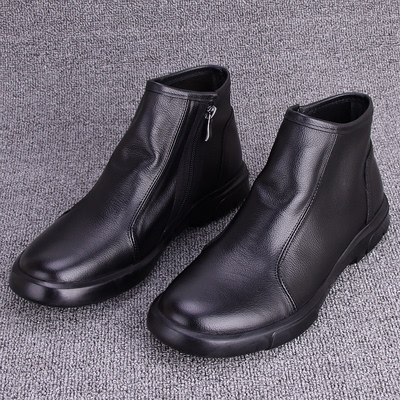 外贸2026秋冬男鞋真皮透气马丁靴男切尔西短靴头层牛皮高帮休闲鞋