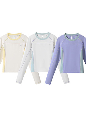 速干透气休闲跑步健身运动长袖t恤女2025新款轻量化短款修身上衣