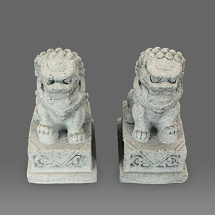 迷你石狮子鱼缸造景小摆件爬虫箱躲避盆景装饰桌面摆设仿石头树脂