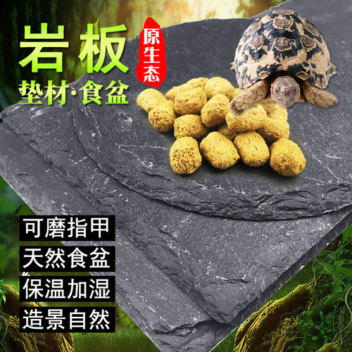 乌龟石板垫材天然岩石食盆食盘岩板爬宠乌龟箱爬虫蜥蜴原生态造景 - 封面