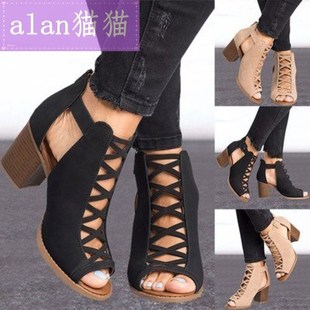 bigger heels 43凉鞋 sizes shoes Roman sandals High women