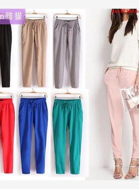 雪纺裤子女new summer women casual pants ladies pants ladys