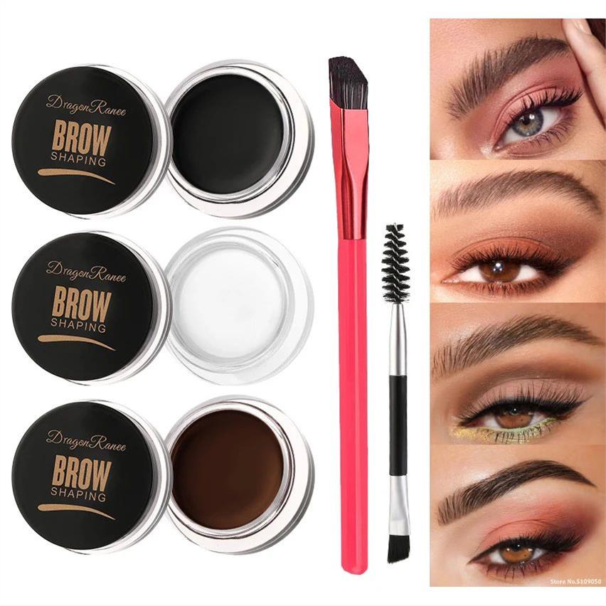 Krim Pembentuk Alis Liar dengan Sikat Alis 3D Gel Alis Alami