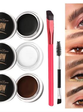 Krim Pembentuk Alis Liar dengan Sikat Alis 3D Gel Alis Alami