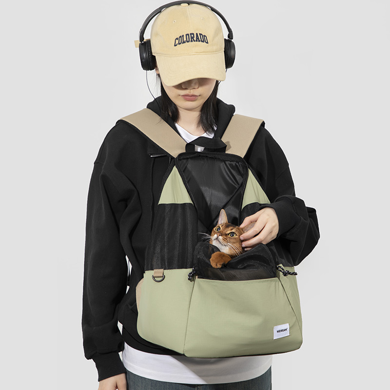 hidream双肩胸前猫包外出便携猫背包小型可爱轻便透气宠物狗狗包