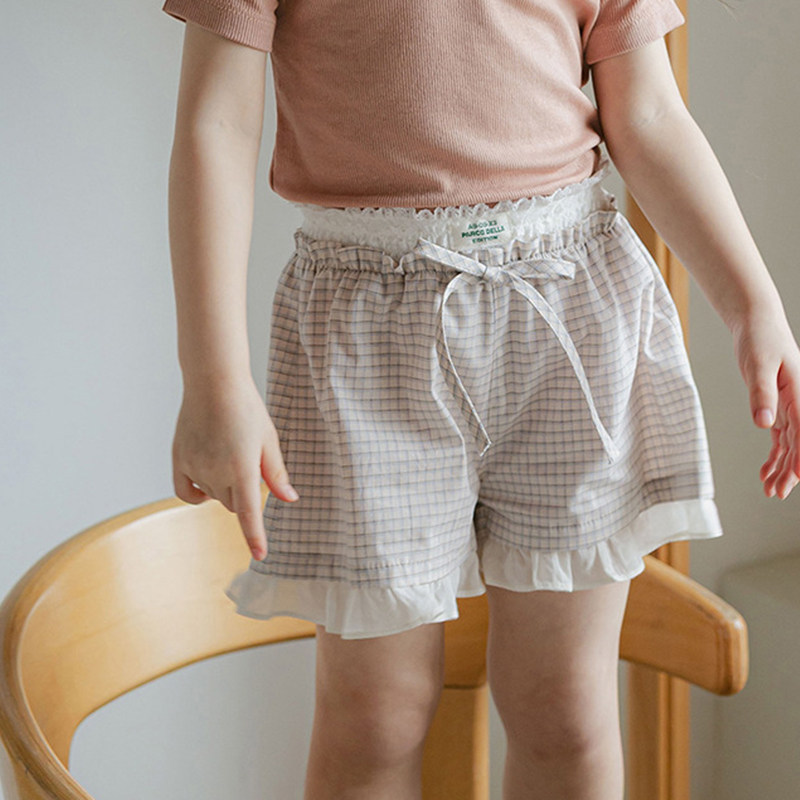 宝宝休闲短裤2025夏款韩版女童新款洋气薄棉蕾丝边碎花小女孩热裤,童装/婴儿装/亲子装,裤子,淘宝优惠券,粉丝福利购,淘宝优惠卷