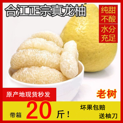 包邮四川特产合江真龙柚新鲜水果泸州农家蜜柚纯甜柚子带箱18斤