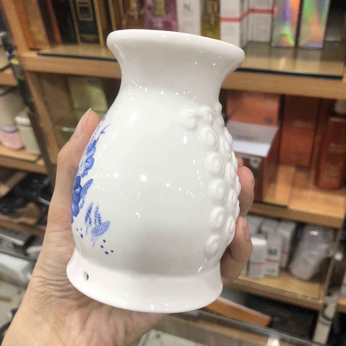 白色陶瓷熏灸罐做背走罐泰式简约艾灸随身灸罐子