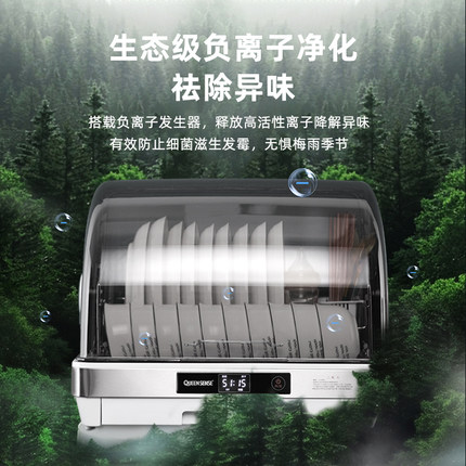 Queensense帝盛消毒柜家用迷你免沥水紫外线烘干碗筷消毒机