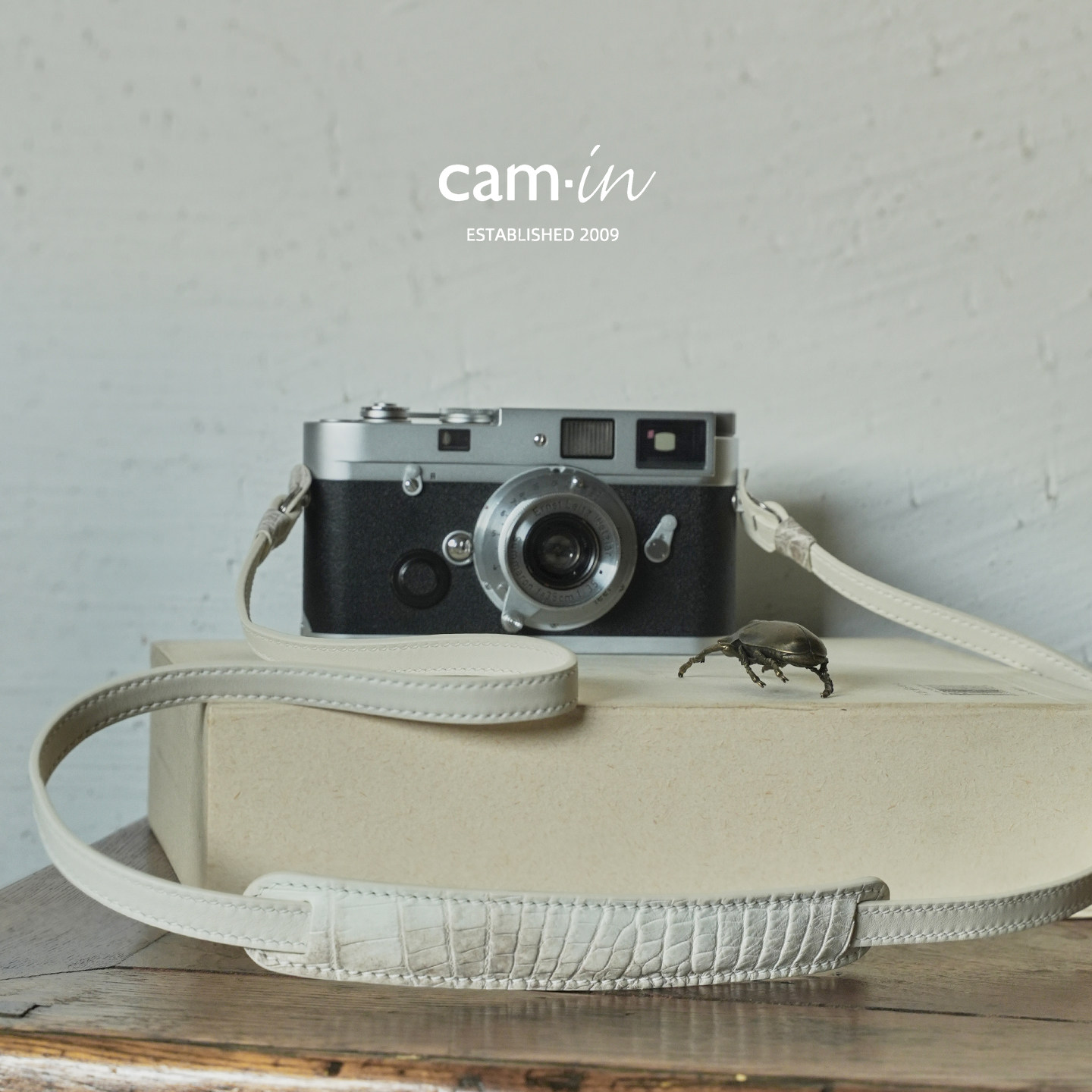 camin相机背带手腕带鳄鱼皮真皮