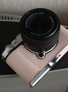 caminswift真皮手工富士xm5/x-m5相机手柄保护套皮套底座xm-5配件