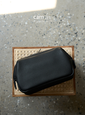 cam-in手工togo纹真皮单反数码相机手拿包微单相机镜头便携收纳包