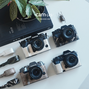 xt50 蛇纹牛皮相机保护皮套富士x100vi xt5 xm5 xs20 xe5 cam