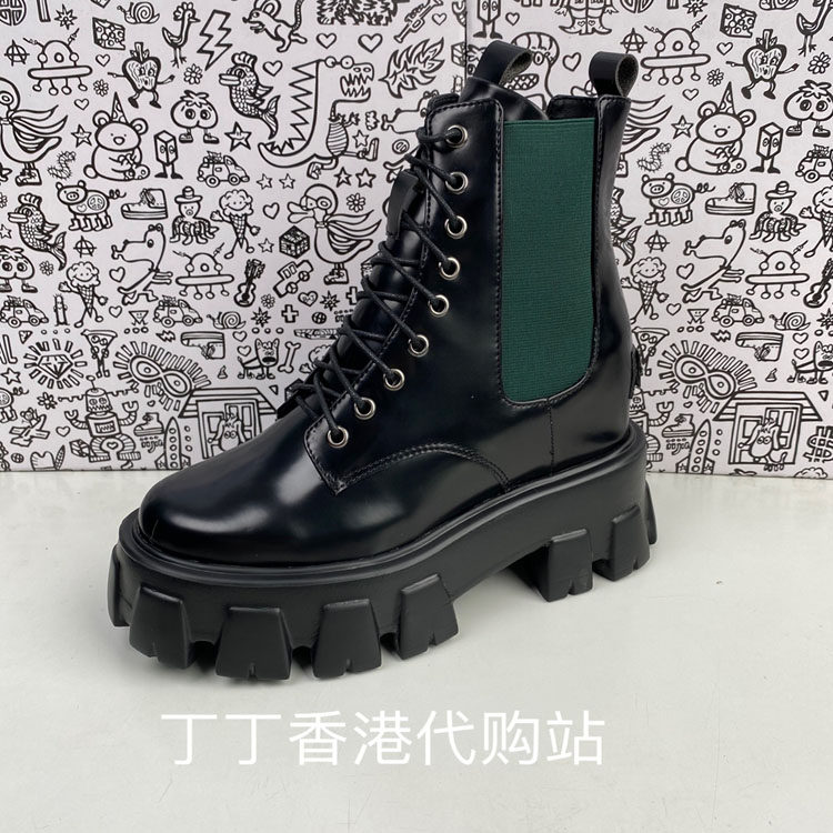2026年iijin内增高切尔西真皮烟管松紧厚底短筒马丁靴YF733ZJD