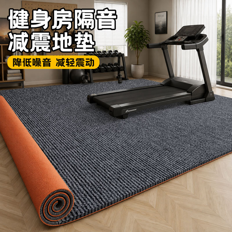 跑步机地垫加厚隔音减震运动防震家用楼层防滑吸音地毯大面积满铺