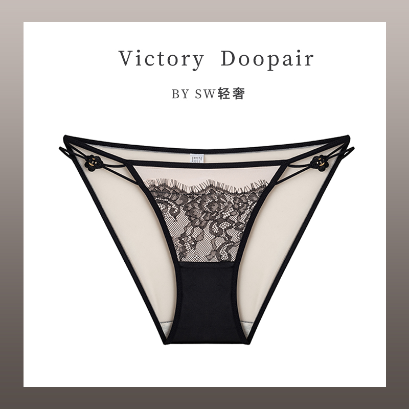 维多利亚性感蕾丝内裤大码棉档