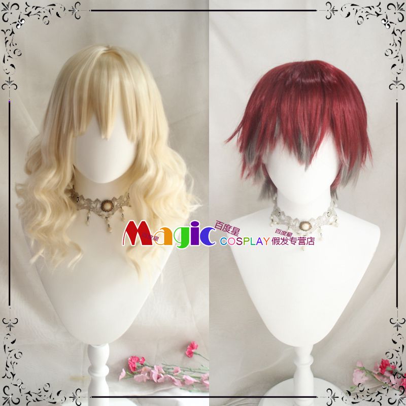 魔鬼恋人小森唯cos假发淡金梨花短卷发DIABOLIK LOVERS逆卷绫人