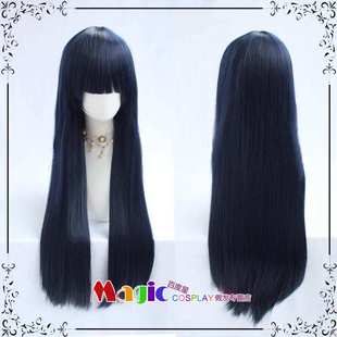 cosplay假发 日向雏田 忍者疾风传 山田杏奈 古手梨花 黑蓝色