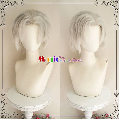 动漫cos假发JOJO的奇妙冒险 乔瑟夫·乔斯达老年假毛 银色美人尖